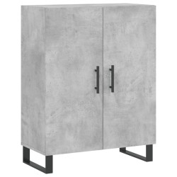 vidaXL Aparador de madera de ingeniería gris hormigón 69,5x34x90 cm
