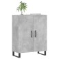 vidaXL Aparador de madera de ingeniería gris hormigón 69,5x34x90 cm