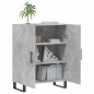 vidaXL Aparador de madera de ingeniería gris hormigón 69,5x34x90 cm