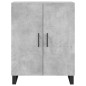 vidaXL Aparador de madera de ingeniería gris hormigón 69,5x34x90 cm
