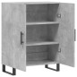 vidaXL Aparador de madera de ingeniería gris hormigón 69,5x34x90 cm