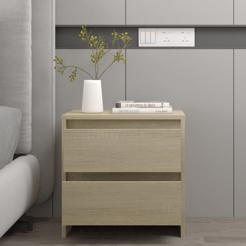 vidaXL Mesita de noche madera ingeniería roble Sonoma 45x34,5x44,5 cm vidaXL Mesita de noche madera ingeniería roble Sonoma 45x34,5x44,5 cm