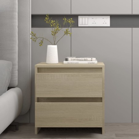 vidaXL Mesita de noche madera ingeniería roble Sonoma 45x34,5x44,5 cm