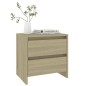 vidaXL Mesita de noche madera ingeniería roble Sonoma 45x34,5x44,5 cm vidaXL Mesita de noche madera ingeniería roble Sonoma 45x34,5x44,5 cm