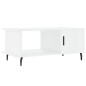 vidaXL Mesa de centro madera contrachapada blanco brillo 90x50x40 cm vidaXL Mesa de centro madera contrachapada blanco brillo 90x50x40 cm