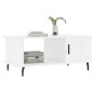 vidaXL Mesa de centro madera contrachapada blanco brillo 90x50x40 cm vidaXL Mesa de centro madera contrachapada blanco brillo 90x50x40 cm