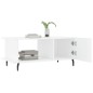 vidaXL Mesa de centro madera contrachapada blanco brillo 90x50x40 cm vidaXL Mesa de centro madera contrachapada blanco brillo 90x50x40 cm