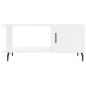 vidaXL Mesa de centro madera contrachapada blanco brillo 90x50x40 cm vidaXL Mesa de centro madera contrachapada blanco brillo 90x50x40 cm
