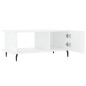 vidaXL Mesa de centro madera contrachapada blanco brillo 90x50x40 cm vidaXL Mesa de centro madera contrachapada blanco brillo 90x50x40 cm