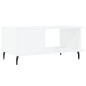vidaXL Mesa de centro madera contrachapada blanco brillo 90x50x40 cm vidaXL Mesa de centro madera contrachapada blanco brillo 90x50x40 cm