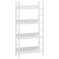 vidaXL Estantería 4 niveles madera ingeniería blanco 60x27,6x124,5 cm vidaXL Estantería 4 niveles madera ingeniería blanco 60x27,6x124,5 cm