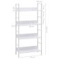 vidaXL Estantería 4 niveles madera ingeniería blanco 60x27,6x124,5 cm vidaXL Estantería 4 niveles madera ingeniería blanco 60x27,6x124,5 cm