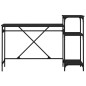 vidaXL Escritorio con estantes hierro y madera negro 135x50x90 cm vidaXL Escritorio con estantes hierro y madera negro 135x50x90 cm