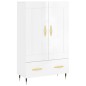 vidaXL Aparador alto madera de ingeniería blanco brillo 69,5x31x115 cm