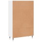 vidaXL Aparador alto madera de ingeniería blanco brillo 69,5x31x115 cm
