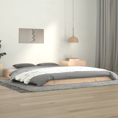 vidaXL Estructura de cama de madera maciza de pino 140x190 cm