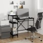vidaXL Escritorio con estantes madera contrachapada negro 105x50x90 cm vidaXL Escritorio con estantes madera contrachapada negro 105x50x90 cm