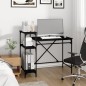 vidaXL Escritorio con estantes madera contrachapada negro 105x50x90 cm vidaXL Escritorio con estantes madera contrachapada negro 105x50x90 cm