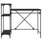 vidaXL Escritorio con estantes madera contrachapada negro 105x50x90 cm vidaXL Escritorio con estantes madera contrachapada negro 105x50x90 cm