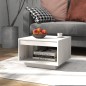 vidaXL Mesa de centro de madera maciza de pino blanco 50x50x33,5 cm vidaXL Mesa de centro de madera maciza de pino blanco 50x50x33,5 cm