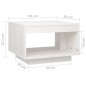 vidaXL Mesa de centro de madera maciza de pino blanco 50x50x33,5 cm vidaXL Mesa de centro de madera maciza de pino blanco 50x50x33,5 cm