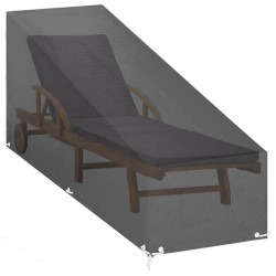 vidaXL Funda para tumbona 12 ojales polietileno 200x65x35/60 cm