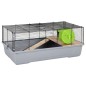 vidaXL Jaula para hámster polipropileno y metal gris 80x45x34 cm vidaXL Jaula para hámster polipropileno y metal gris 80x45x34 cm