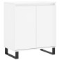 vidaXL Aparador de madera contrachapada blanco brillante 60x35x70 cm vidaXL Aparador de madera contrachapada blanco brillante 60x35x70 cm