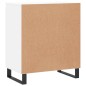 vidaXL Aparador de madera contrachapada blanco brillante 60x35x70 cm vidaXL Aparador de madera contrachapada blanco brillante 60x35x70 cm