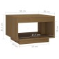 vidaXL Mesa de centro de madera maciza pino marrón miel 50x50x33,5 cm vidaXL Mesa de centro de madera maciza pino marrón miel 50x50x33,5 cm