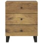 vidaXL Mesita de noche madera mango madera contrachapada 50x33x62 cm