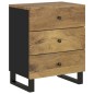 vidaXL Mesita de noche madera mango madera contrachapada 50x33x62 cm