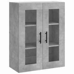 vidaXL Armario de pared gris hormigón 69,5x34x90 cm