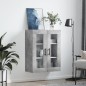 vidaXL Armario de pared gris hormigón 69,5x34x90 cm