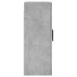 vidaXL Armario de pared gris hormigón 69,5x34x90 cm