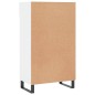 vidaXL Mueble zapatero madera contrachapada blanco brillo 60x35x105 cm