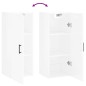 vidaXL Armario de pared blanco brillante 34,5x34x90 cm vidaXL Armario de pared blanco brillante 34,5x34x90 cm