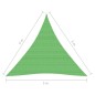 vidaXL Toldo de vela HDPE verde claro 160 g/m² 5x5x5 m vidaXL Toldo de vela HDPE verde claro 160 g/m² 5x5x5 m