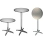 HI Mesa plegable de aluminio redonda tipo bistró 60x60x(58-115) cm HI Mesa plegable de aluminio redonda tipo bistró 60x60x(58-115) cm