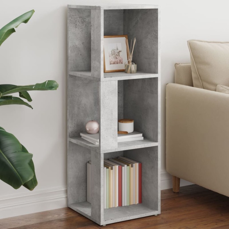 vidaXL Mueble de esquina madera ingeniería gris hormigón 33x33x100 cm vidaXL Mueble de esquina madera ingeniería gris hormigón 33x33x100 cm