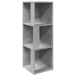 vidaXL Mueble de esquina madera ingeniería gris hormigón 33x33x100 cm