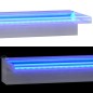 vidaXL Fuente cascada con LED RGB acero inoxidable 45 cm vidaXL Fuente cascada con LED RGB acero inoxidable 45 cm