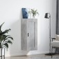 vidaXL Armario de pared madera ingeniería gris hormigón 34,5x34x90 cm vidaXL Armario de pared madera ingeniería gris hormigón 34,5x34x90 cm