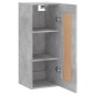 vidaXL Armario de pared madera ingeniería gris hormigón 34,5x34x90 cm vidaXL Armario de pared madera ingeniería gris hormigón 34,5x34x90 cm
