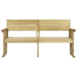 vidaXL Banco de jardín de madera de pino impregnada 172 cm 