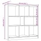 vidaXL Estantería madera contrachapada marrón roble 97,5x29,5x100 cm vidaXL Estantería madera contrachapada marrón roble 97,5x29,5x100 cm