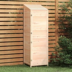 vidaXL Cobertizo de jardín madera maciza de abeto 55x52x174,5 cm