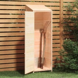 vidaXL Cobertizo de jardín madera maciza de abeto 55x52x174,5 cm