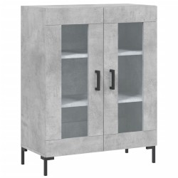 vidaXL Aparador de madera de ingeniería gris hormigón 69,5x34x90 cm