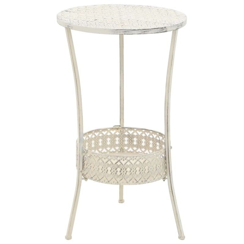vidaXL Mesa bistró estilo vintage metal redonda 40x70 cm blanca vidaXL Mesa bistró estilo vintage metal redonda 40x70 cm blanca